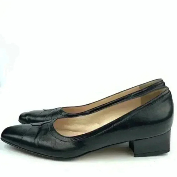 Joel Parker heels size 7 AAA black Italian leather - Picture 3 of 8